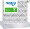 Aerostar 22x22x1 MERV 8, Pleated Air Filter, Box of 6, Made in the USA by AirFiltersDelivered