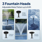 VIVOHOME All-in-One Pond Filter Fountain System Kits, 540 GPH Submersible Water - Image 4