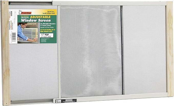 Frost King AWS1837SP WB Marvin Adjustable Window Screen, 18in High x Fits by Thermwell+Products+Co.%2C+Inc