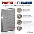 18x24x1 Electrostatic Air Filter, MERV 8, Reusable Furnace AC/HVAC Filter - Image 2