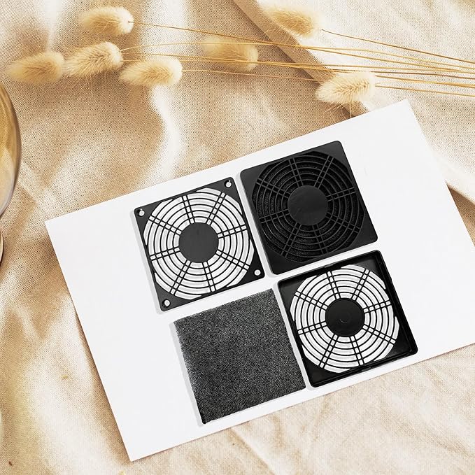 4Pcs 120mm Cooling Fan Filter, Plastic Dustproof Mesh Cover - Image 3