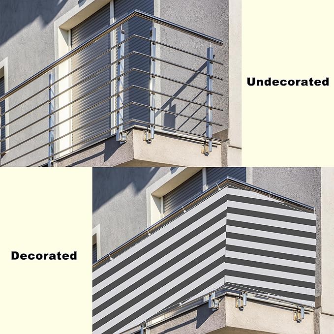 Privacy Screen Protector 2.3' x 16.4' UV Protection Weather-Resistant Patio - Image 8