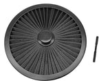 X-AVION Full Flow Round 9''X2'' Air Filter Assembly Kit Black Washable and - Image 3