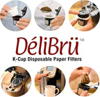 Delibru K Cup Disposable Paper Filters 300 Pack Fits - Image 3