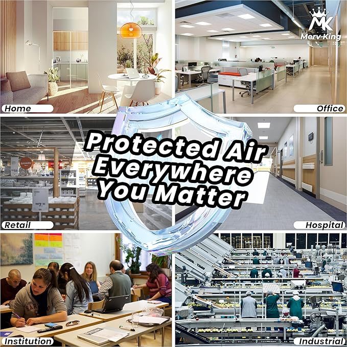 MervKing 20x25x4 Air Filter Actual Size: 19.88" x 24.88" x 4.31" MERV 13 MPR - Image 6