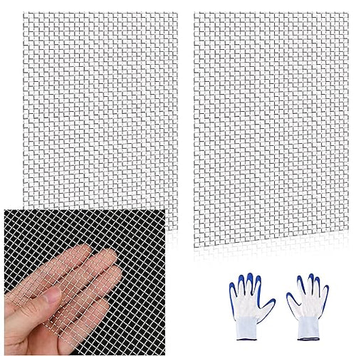 2 Pcs 13x9 5 Mesh 304 Stainless Steel Wire Mesh Sheet, Rustproof Metal Mesh by Unknown