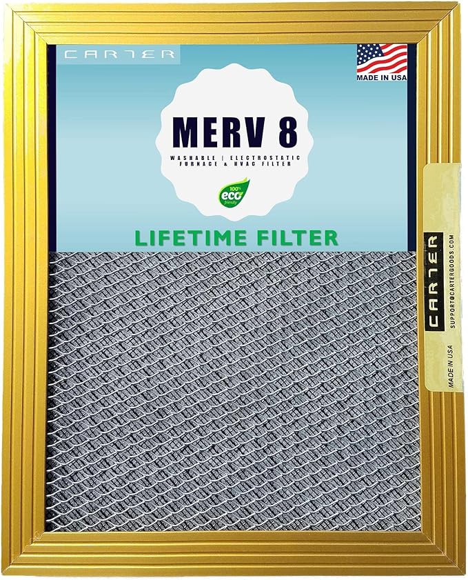 CARTER | Gold | MERV 8 | HVAC & Furnace Filter | Washable Electrostatic - Image 2