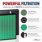 True Hepa + Carbon Pre-Filter Replacement Set Compatible - Image 2