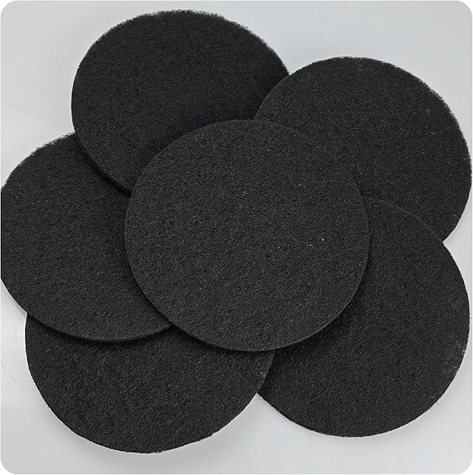6PCS 6.7” Round Compost Bin Charcoal Filters, 0.4” Thick Activated Carbon - Image 5