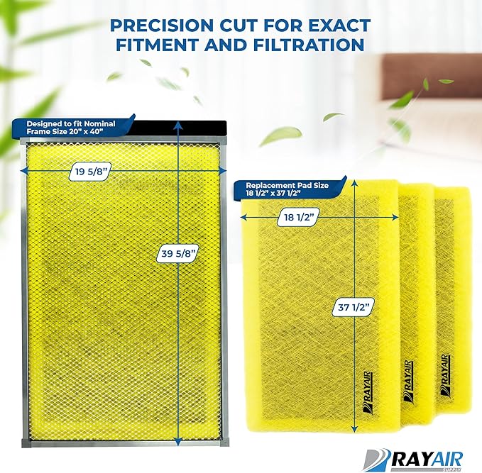 RAYAIR SUPPLY 20x40 Replacement Filter Pads Designed to Fit MicroPower Guard - Image 2