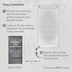 Vent Systems 4" x 11" White Plastic Soffit Vent Cover - Image 4