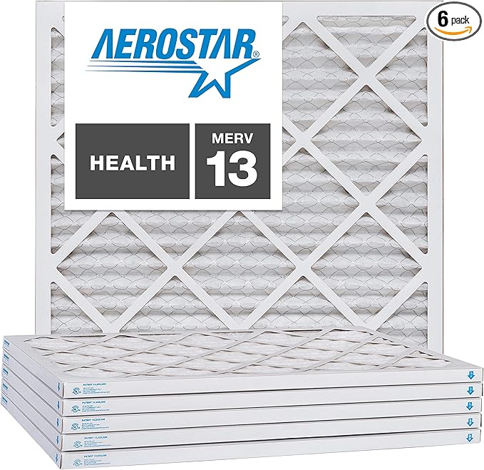 Aerostar 21 1/2x21 1/2x1 MERV 13, Pleated Air Filter, 21 1/2 x 21 1/2 x 1 by AirFiltersDelivered
