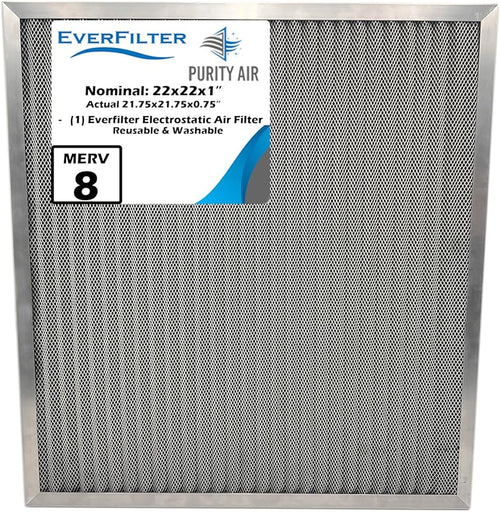 22x22x1 Electro-static Air Filter AC Furnace Filter, Reusable & Washable by PurityAir