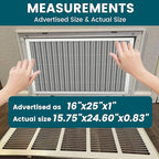16x25x1 Air Filter-MERV 8, Washable & Reusable Electrostatic Filter, AC/HVAC - Image 4