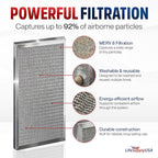 14x24x1 Electrostatic Air Filter, MERV 8, Reusable Furnace AC/HVAC Filter - Image 2