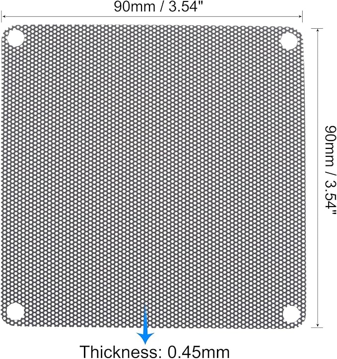 uxcell PC Dust Fan Screen with Screws - Image 3