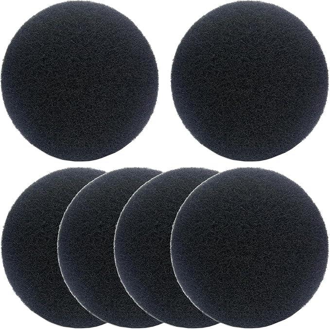 6 Pack Charcoal Filters for Compost Bucket – 6.7 Inch Round Activated Carbon by Unknown
