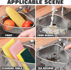 Hemoton Triangle Corner Sink Strainer Basket 8.46X6.10X2.95In Kitchen Drain - Image 7