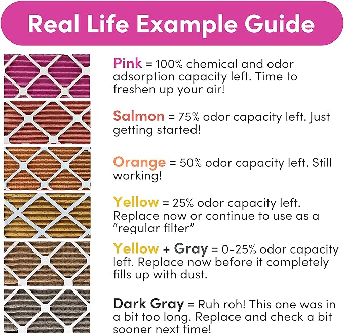 Colorfil 12x12x1 Air Filter | Made in the USA | Color Changing | Remove Cat and - Image 3