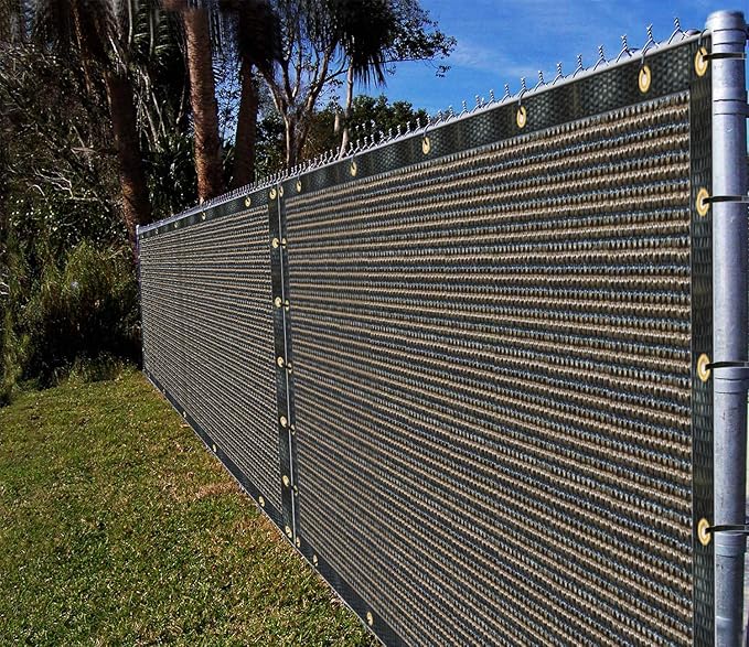 Ifenceview 6'x1' to 6'x50' Brown Shade Cloth/Fence Privacy Screen Fabric Mesh by Unknown