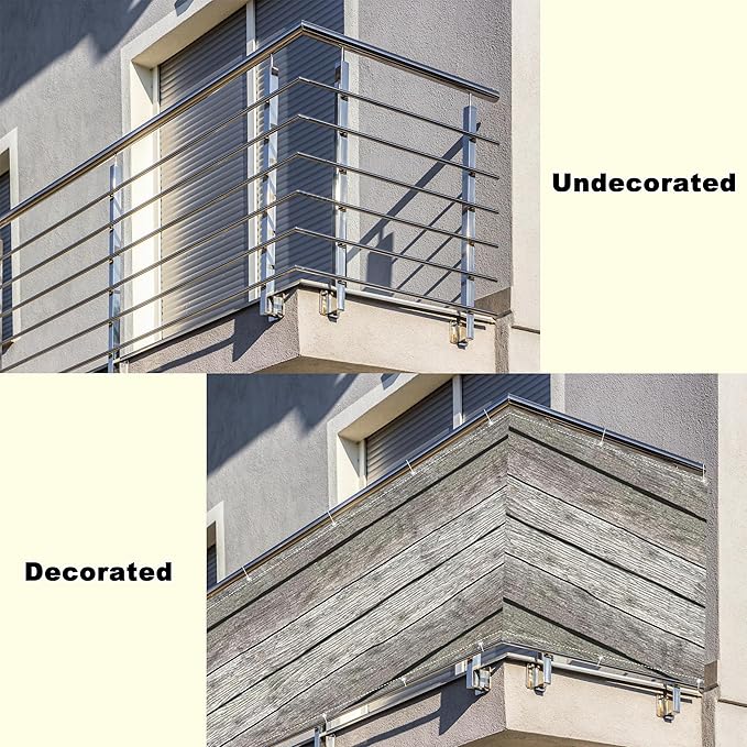 Privacy Fence Screen 2.3' x 65.6' Durable UV-Resistant Garden Fence, Included - Image 8