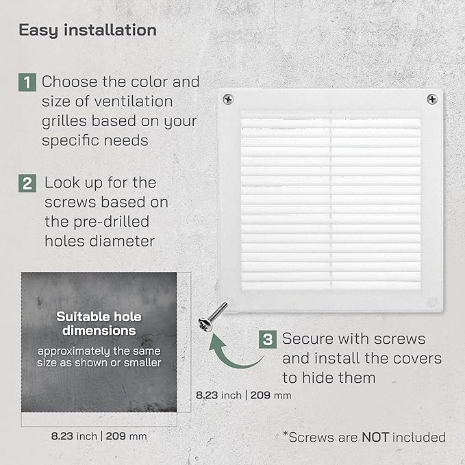 Vent Systems 10'' x 10'' Inch White Soffit Vent Cover - Image 4