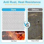2 Pcs 13x9 5 Mesh 304 Stainless Steel Wire Mesh Sheet, Rustproof Metal Mesh - Image 5