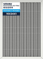 16x24x1 Air Filter-MERV 8, Washable & Reusable Electrostatic Air Filter by VOVAV