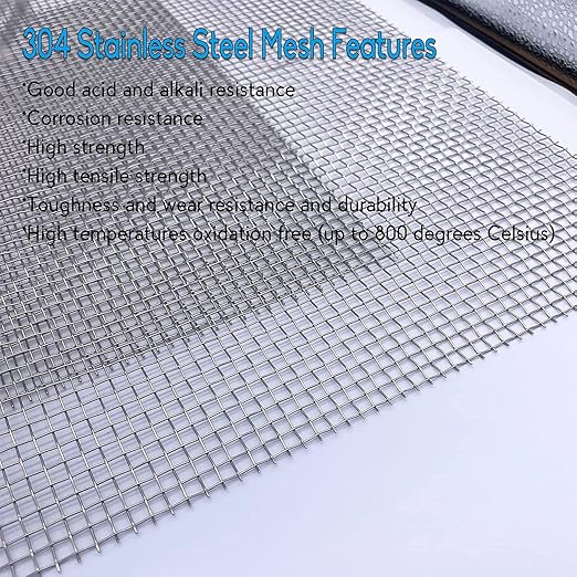 2PACK 304 Pretty Sturdy 12” X 24”, 5 Mesh Wire Mesh Screen, Stainless Screen - Image 6