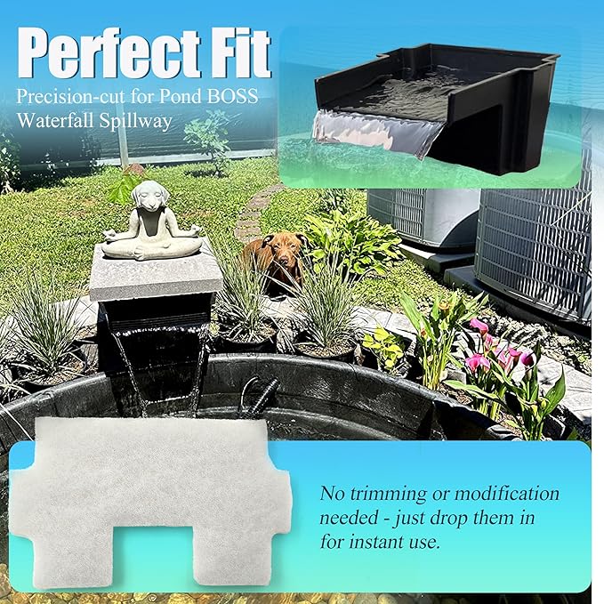 7PCS Pond Filter Media for Pond BOSS Waterfall Spillway, 6 Koi Pond Filter Pad - Image 2