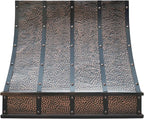 CT Copper Tailor Sloped Copper Vent Hood Island Mount, 1260 CFM Exhaust Fan by CTCopperTailor
