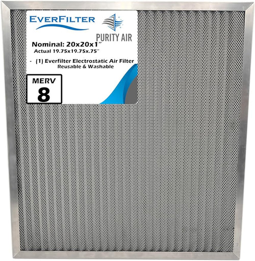 20x20x1 Electro-static Air Filter AC Furnace Filter, Reusable & Washable by PurityAir