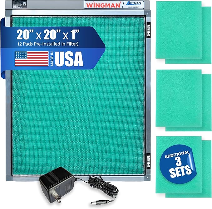 20x20x1 Polarized Media Electronic Air Filter by WINGMAN1