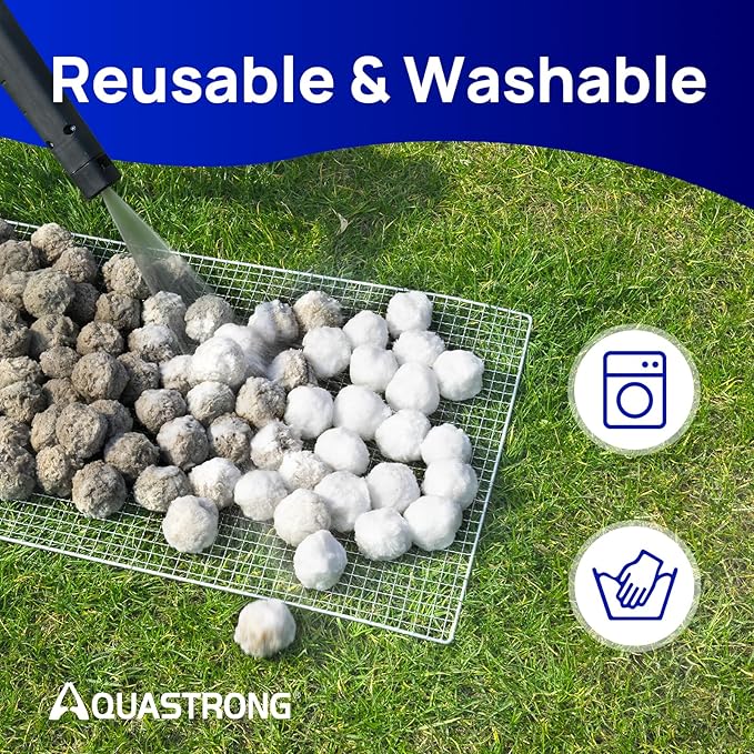 AQUASTRONG Pool Filter Balls for Sand Filters, 1.5 lbs Reusable Pool Sand - Image 5
