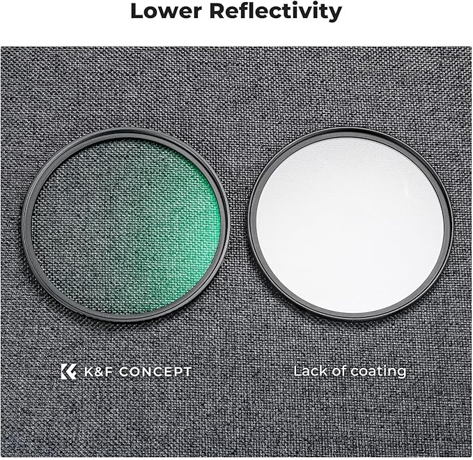 K&F CONCEPT 67mm Black Diffusion 1/4 & 1/8 Filters Kit Mist Cinematic Effect - Image 6