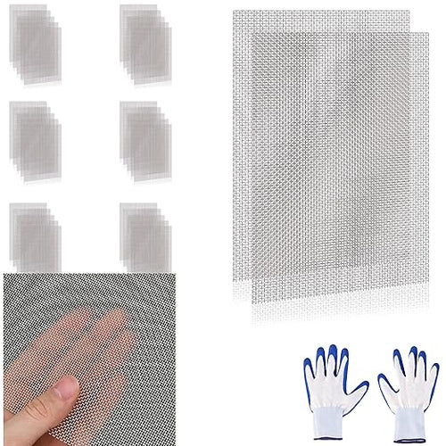 32 Pcs 13x9 20 Mesh 304 Stainless Steel Wire Mesh Sheet, Rustproof Metal Mesh by Unknown