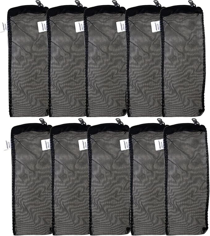 AQUANEAT 10pcs Aquarium Filter Media Bags, Fish Tank Fine Mesh Bags, by Aquaneat
