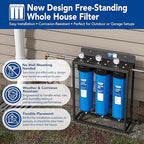 HQUA WF3-02 3-Stage Free-Standing Whole House Water Filtration System, - Image 2