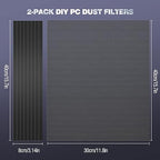 MoKo 400x300mm DIY PC Case Dust Mesh Filter, PVC Dustproof Magnetic Dust Filter - Image 4