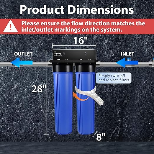 iSpring WGB22B-PB 2-Stage Whole House Water Filter System - Image 4