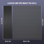 MoKo 400x300mm DIY PC Case Dust Mesh Filter, PVC Dustproof Magnetic Dust Filter - Image 4
