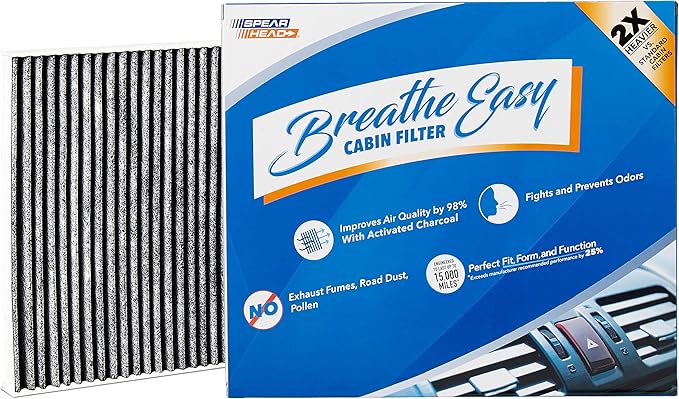 Spearhead Odor Defense Breathe Easy AC & Heater Cabin Filter | Fits 2005-2023 by SPEARHEAD