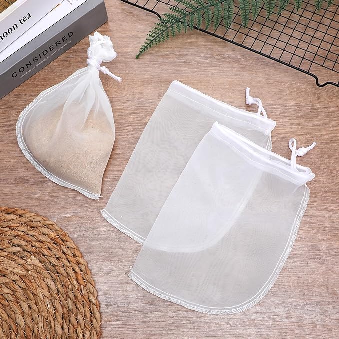 4 Pack Aquarium Filter Bags Fine Mesh Bag Filter Sock Nylon Aquarium Media Bag - Image 5