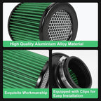 Cold Air Intake Filter High Performance Washable Filter Clamp-On Replacement - Image 5