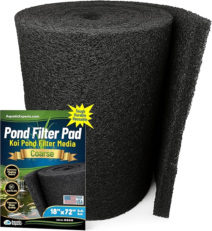 Aquatic Experts Classic Koi Pond Filter Pad COARSE – Bulk Roll Pond Filter Media by AquaticExperts
