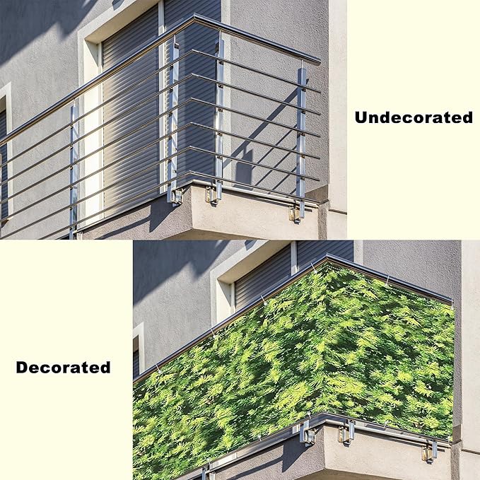 Privacy Screen Protector 2' x 3.3' UV-Protection Wind-Resistant Patio Privacy - Image 8