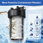 6-Layer RV Water Filter with Stand and 0.5 Micron Filtration, 3/4" GHT Metal - Image 3