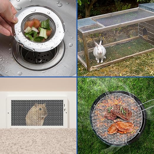 9 Pack 304 Stainless Steel Mesh Screen, Rust Free Woven Wire Mesh, Metal Mesh - Image 5