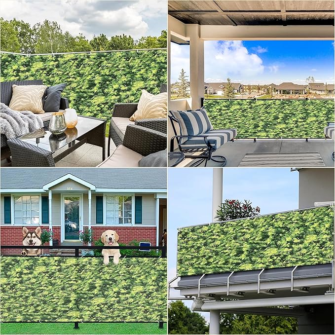 Privacy Fence Screen 3.9' x 13.1' UV-Resistant Visibility Reduction Balcony - Image 7