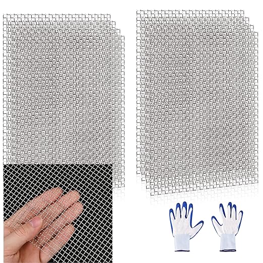 8 Pcs 13x9 5 Mesh 304 Stainless Steel Wire Mesh Sheet, Rustproof Metal Mesh by Unknown
